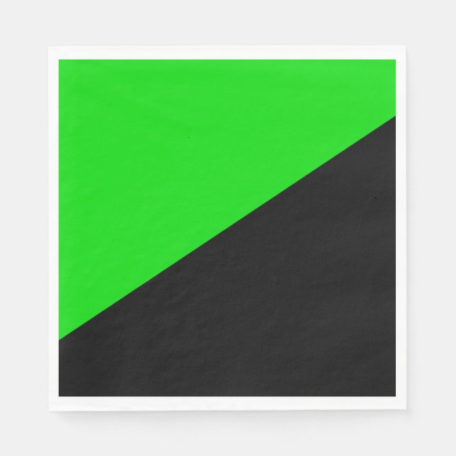 Serviette En Papier Drapeau de l'anarchisme vert (Devant)