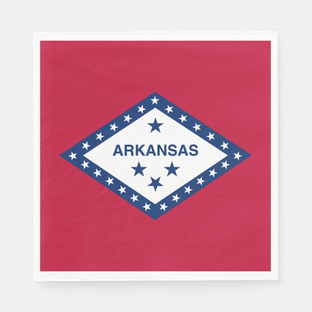 Serviette En Papier Drapeau de l'Arkansas (Devant)