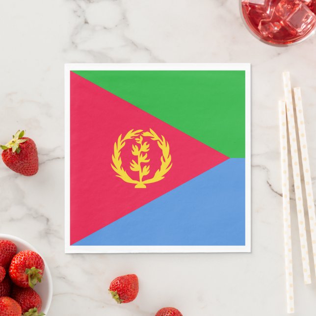 Serviette En Papier Drapeau de l'Érythrée (En situation)