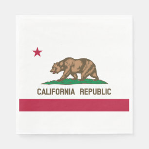 Serviette En Papier Drapeau de l'État de la République de Californie