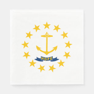 Serviette En Papier Drapeau de l'État de Rhode Island