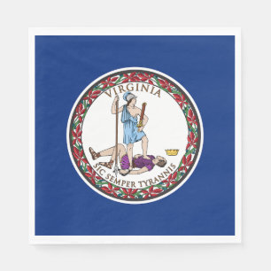 Serviette En Papier Drapeau de l'État de Virginie