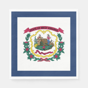 Serviette En Papier Drapeau de l'État de Virginie-Occidentale