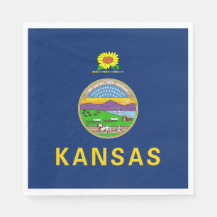 Serviette En Papier Drapeau de l'État du Kansas