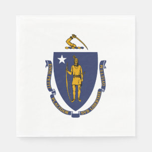 Serviette En Papier Drapeau de l'État du Massachusetts