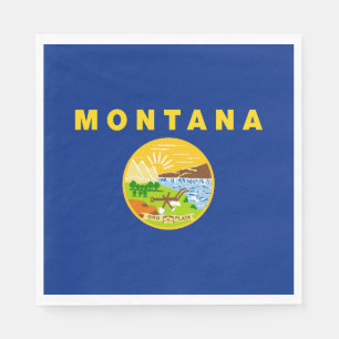 Serviette En Papier Drapeau de l'État du Montana