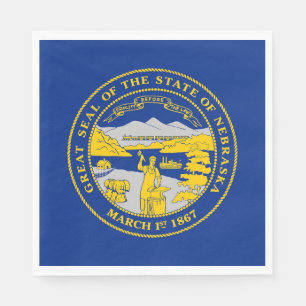 Serviette En Papier Drapeau de l'État du Nebraska