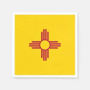 Serviette En Papier Drapeau de l'État du Nouveau-Mexique Symbole Zia P