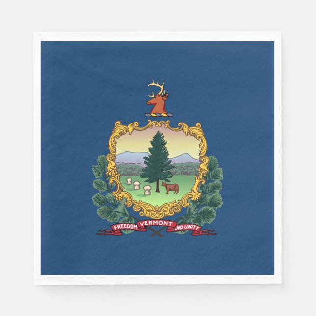 Serviette En Papier Drapeau de l'État du Vermont (Devant)