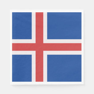 Serviette En Papier Drapeau de l'Islande