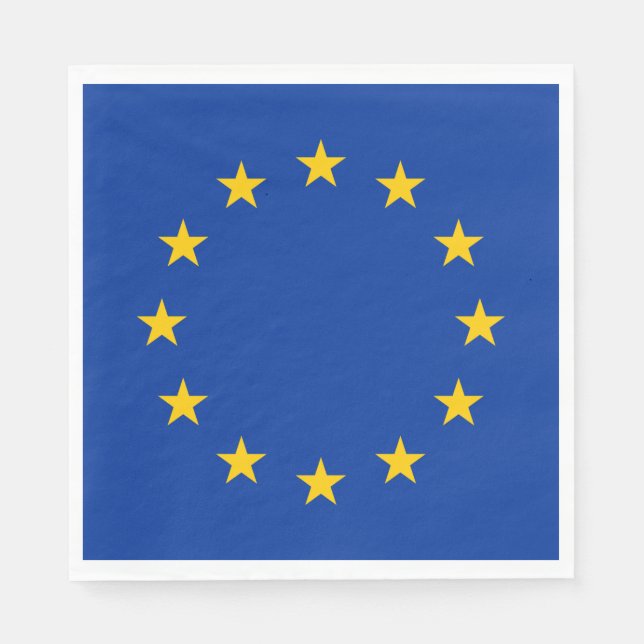 Serviette En Papier Drapeau de l'Union européenne (Devant)