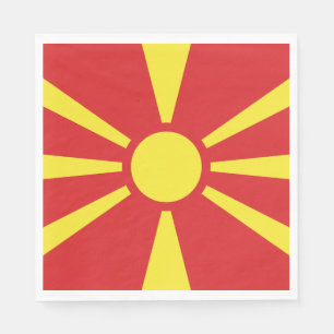 Serviette En Papier Drapeau de Macédoine du Nord