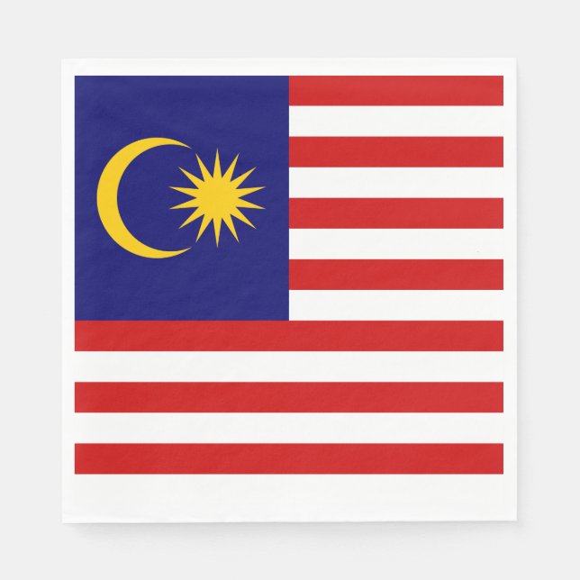 Serviette En Papier Drapeau de Malaisie (Devant)