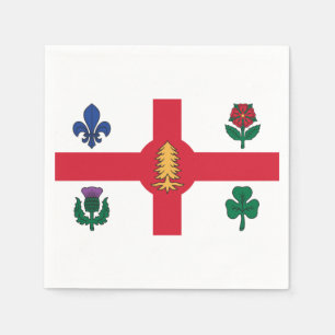 Serviette En Papier Drapeau de Montréal (Québec)