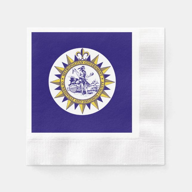 Serviette En Papier Drapeau de Nashville, Tennessee Napkins (Devant)