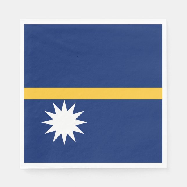 Serviette En Papier Drapeau de Nauru (Devant)