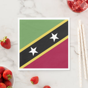 Serviette En Papier Drapeau de Saint-Kitts-et-Nevis