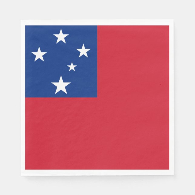 Serviette En Papier Drapeau de Samoa (Devant)