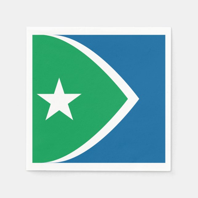 Serviette En Papier Drapeau des rapides de cèdre, Iowa (Devant)