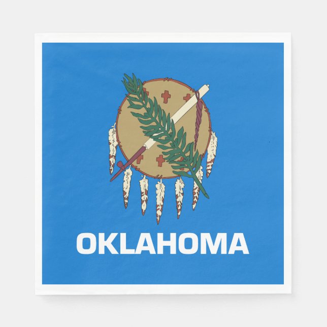 Serviette En Papier Drapeau d'État de l'Oklahoma (Devant)