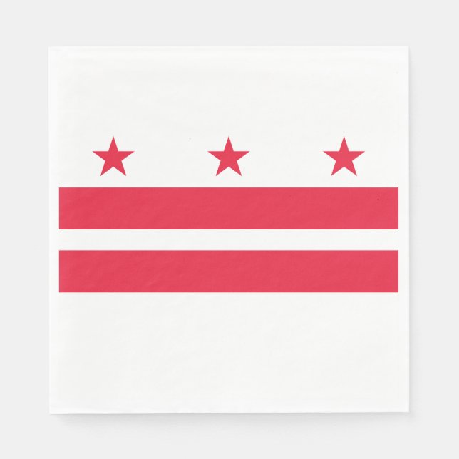 Serviette En Papier Drapeau d'État de Washington DC (Devant)