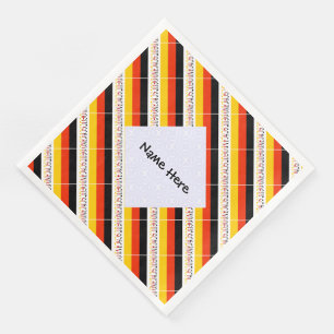 Serviette En Papier Drapeau Deutschland en mosaïque avec nom personnal