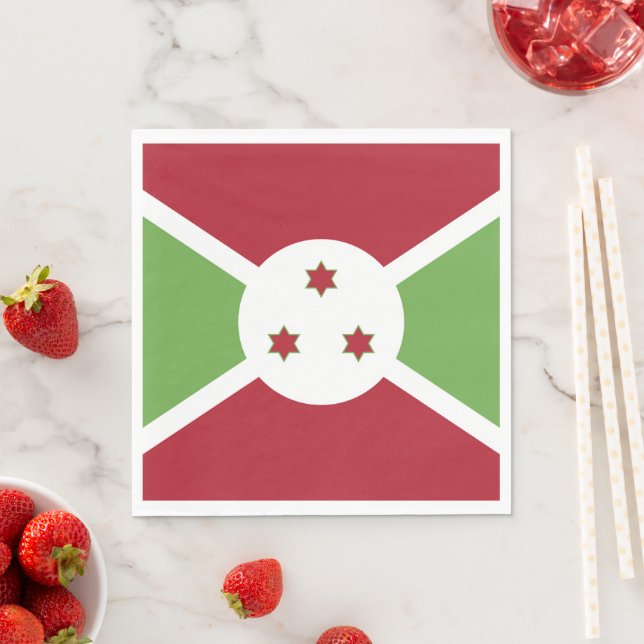 Serviette En Papier Drapeau du Burundi (En situation)