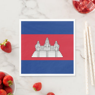 Serviette En Papier drapeau du Cambodge