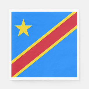 Serviette En Papier Drapeau du Congo Kinshasa
