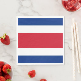 Serviette En Papier Drapeau du Costa Rica