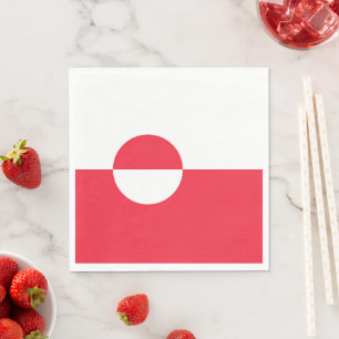 Serviette En Papier Drapeau du Groenland