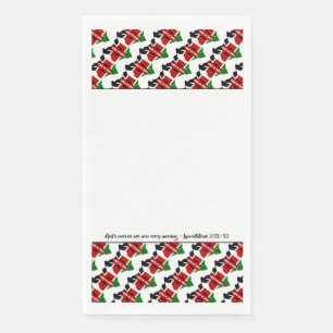Serviette En Papier Drapeau du Kenya avec verset de la Bible chrétienn