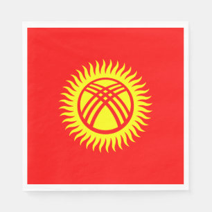 Serviette En Papier Drapeau du Kirghizistan