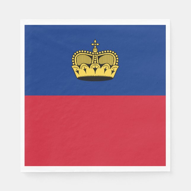 Serviette En Papier Drapeau du Liechtenstein (Devant)