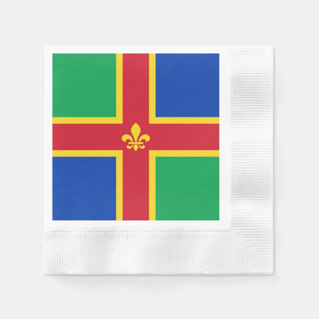Serviette En Papier Drapeau du Lincolnshire (Devant)