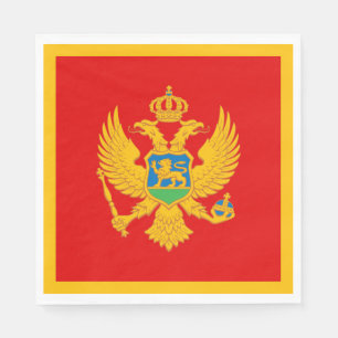 Serviette En Papier Drapeau du Monténégro