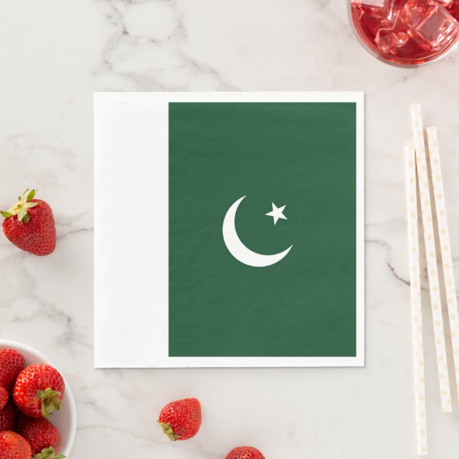 Serviette En Papier Drapeau du Pakistan (En situation)