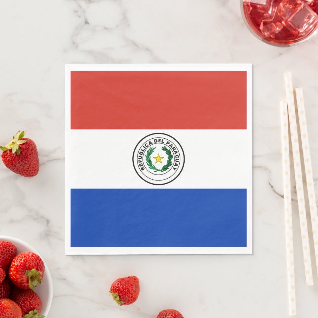 Serviette En Papier Drapeau du Paraguay (En situation)