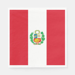 Serviette En Papier Drapeau du Pérou