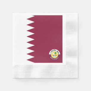 Serviette En Papier Drapeau du Qatar - Emblem