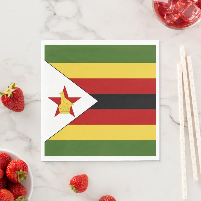 Serviette En Papier drapeau du Zimbabwe (En situation)