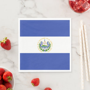 Serviette En Papier Drapeau El Salvador