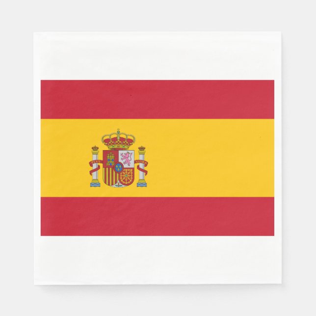 Serviette En Papier Drapeau espagnol (Espagne) (Devant)