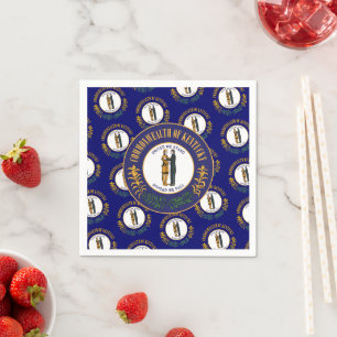 Serviette En Papier Drapeau et sceau du Kentuckian, Kentucky