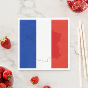 Serviette En Papier drapeau français