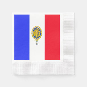 Serviette En Papier Drapeau français Emblem