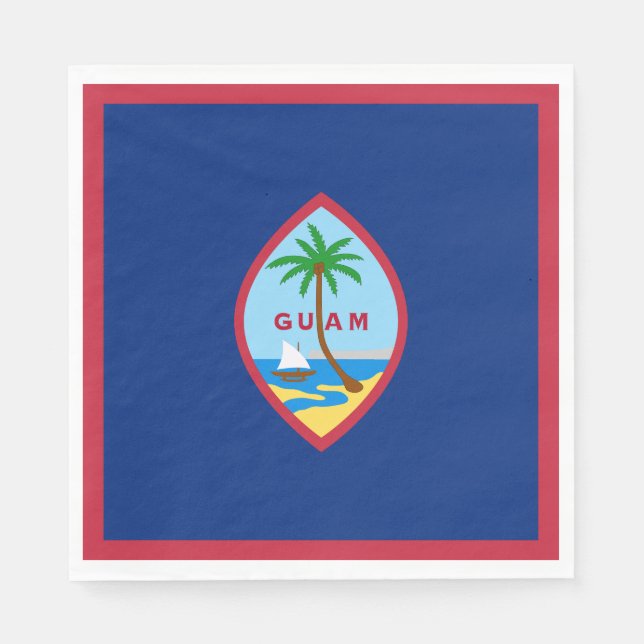 Serviette En Papier Drapeau Guam (Devant)