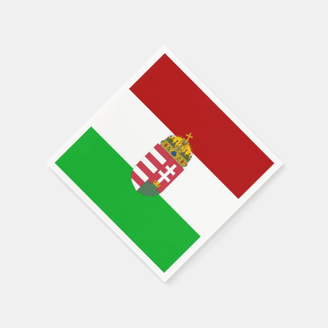 Serviette En Papier Drapeau hongrois (Coin)