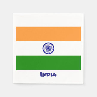 Serviette En Papier Drapeau indien