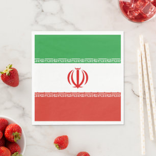 Serviette En Papier Drapeau iranien
